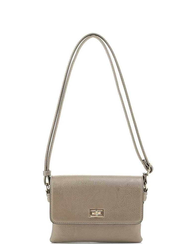 Smooth Colored Leather PU Crossbody Bag