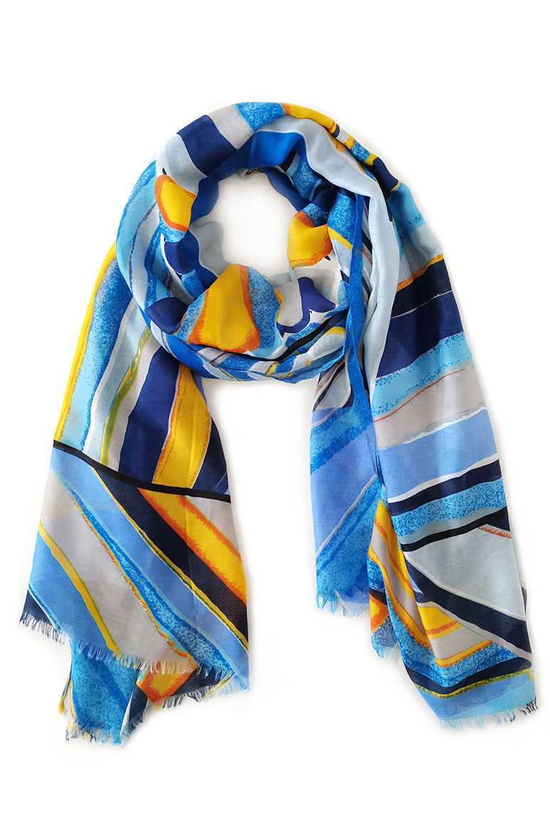 Abstract Print Scarf in Multiple Colors