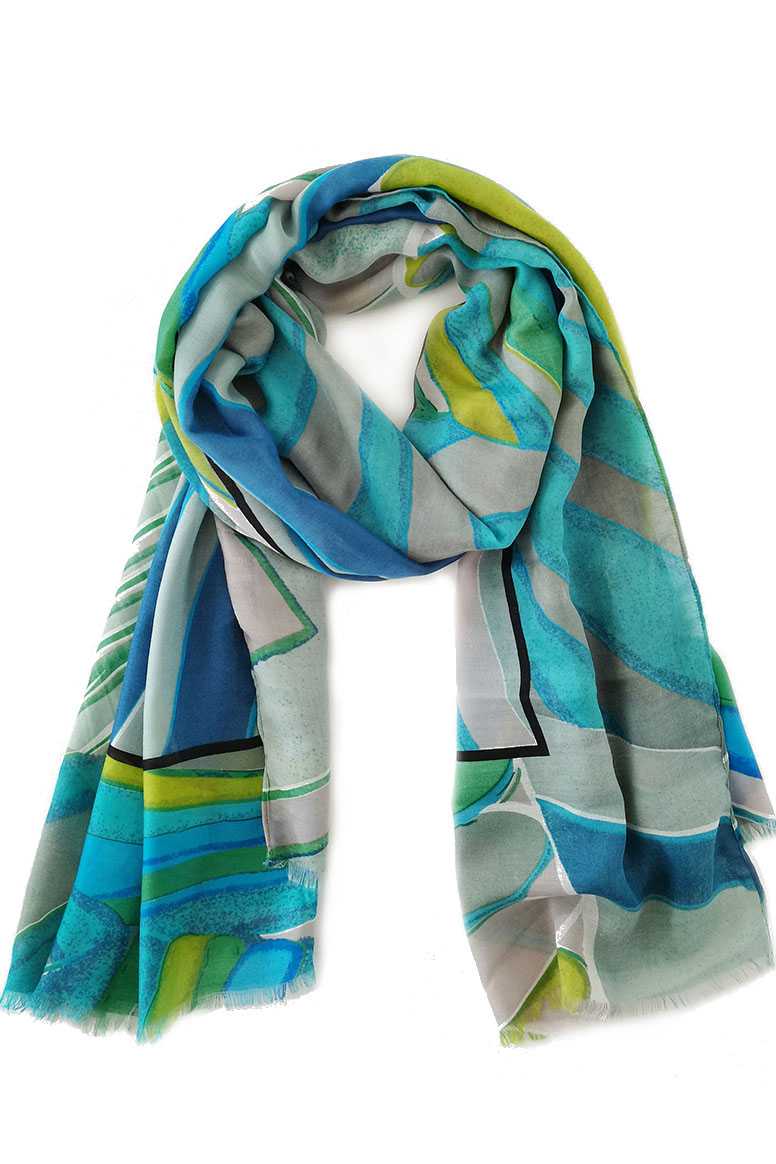 Abstract Print Scarf in Multiple Colors