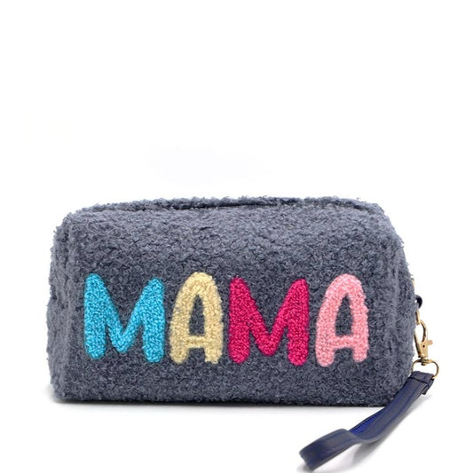 Faux Fur Mama Pouch with Wristlet
