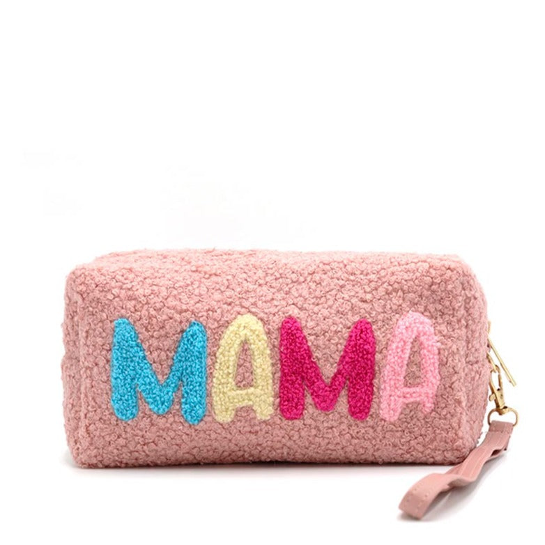 Faux Fur Mama Pouch with Wristlet