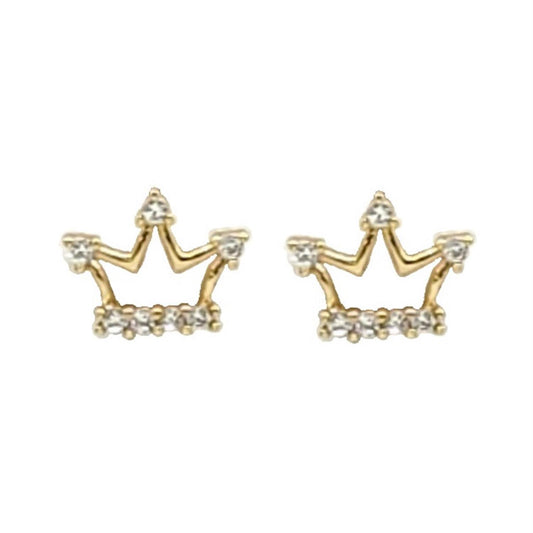 Crown Crystal Stud Earrings