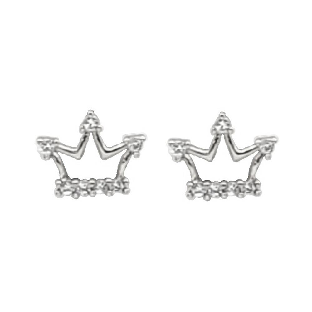 Crown Crystal Stud Earrings