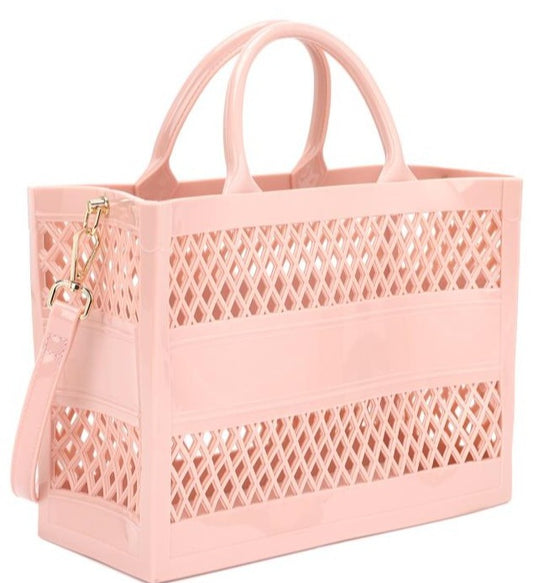 Pink/Blue Smooth Vented Handle Bag