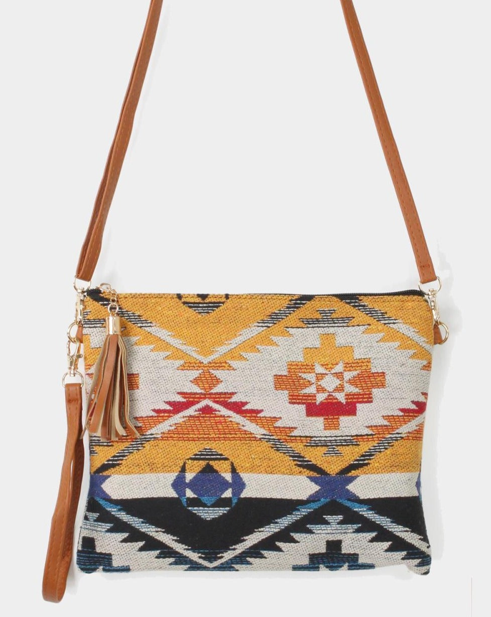 Aztec Woven Crossbody/Clutch Bag