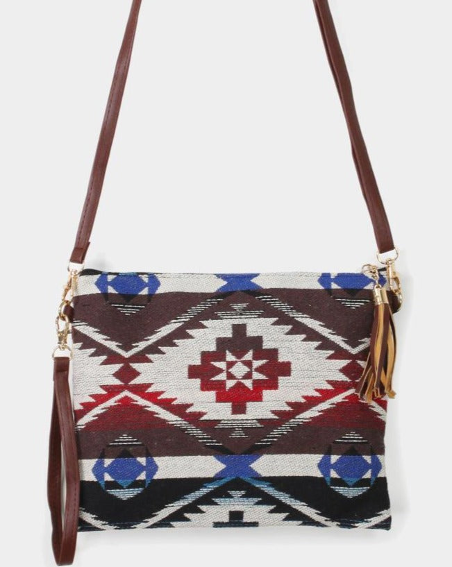 Aztec Woven Crossbody/Clutch Bag