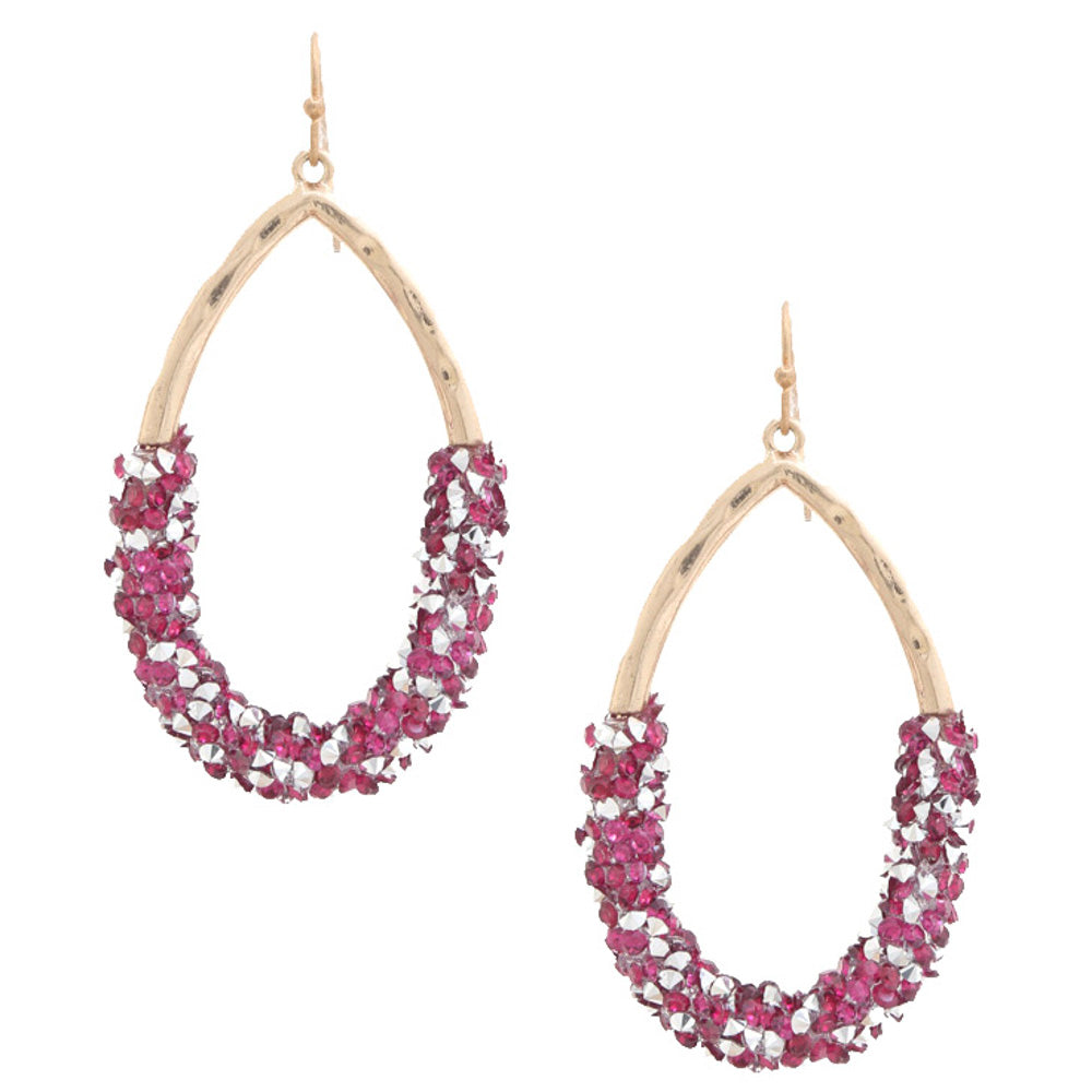 Beaded Teardrop Dangle Earrings