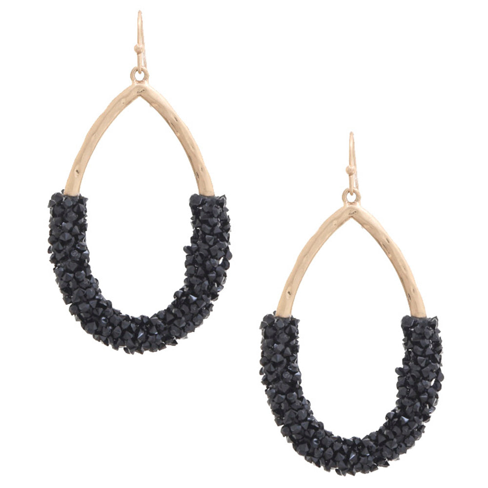 Beaded Teardrop Dangle Earrings