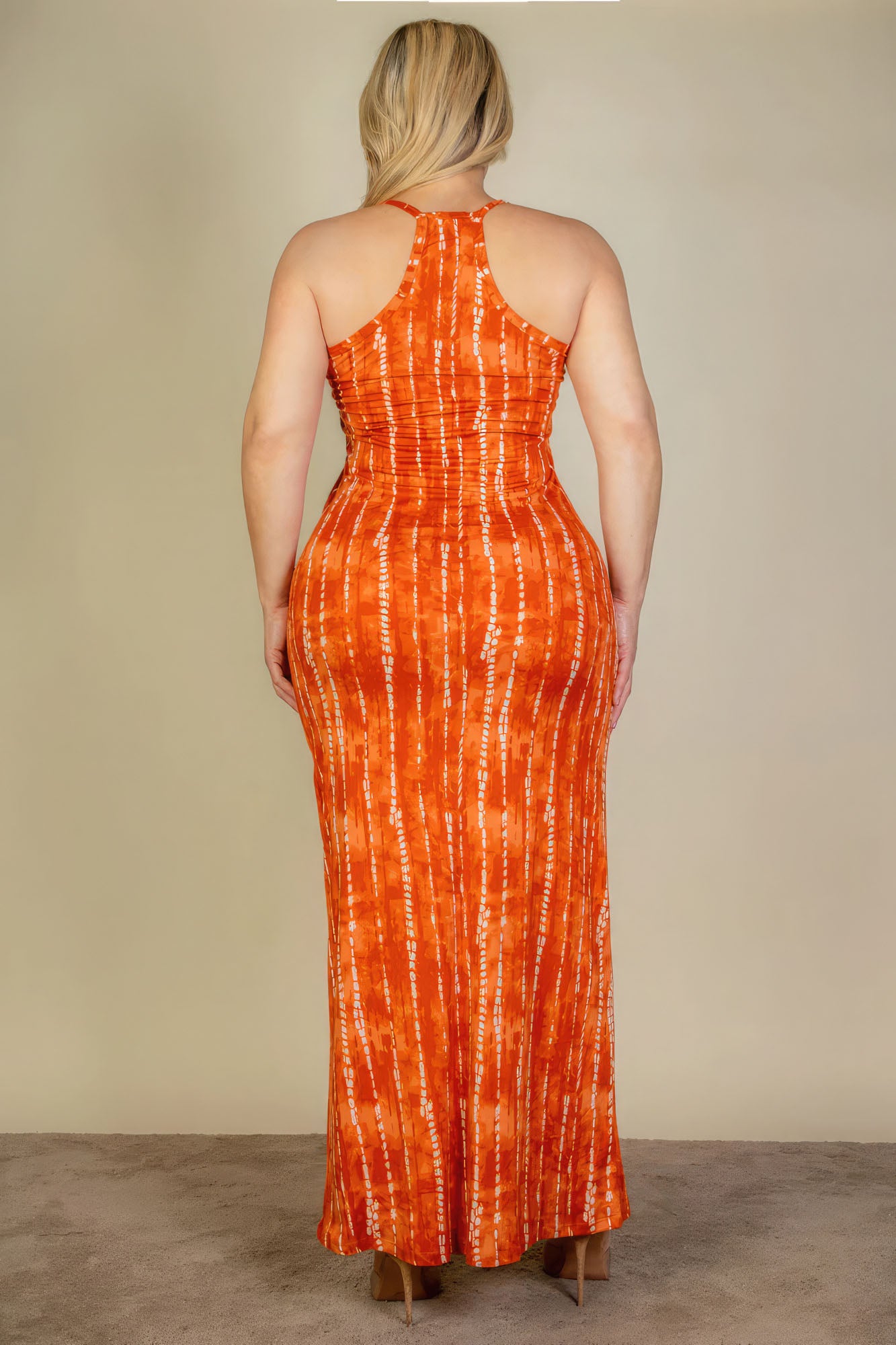 Plus Mango Tie Dye Cami Bodycon Maxi Dress